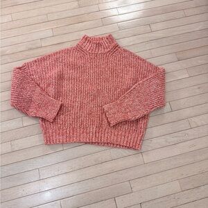 J. Crew coral speckled oversized Sweater xxl